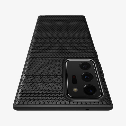 ACS01392 - Galaxy Note 20 Ultra Liquid Air Case in matte black showing the back